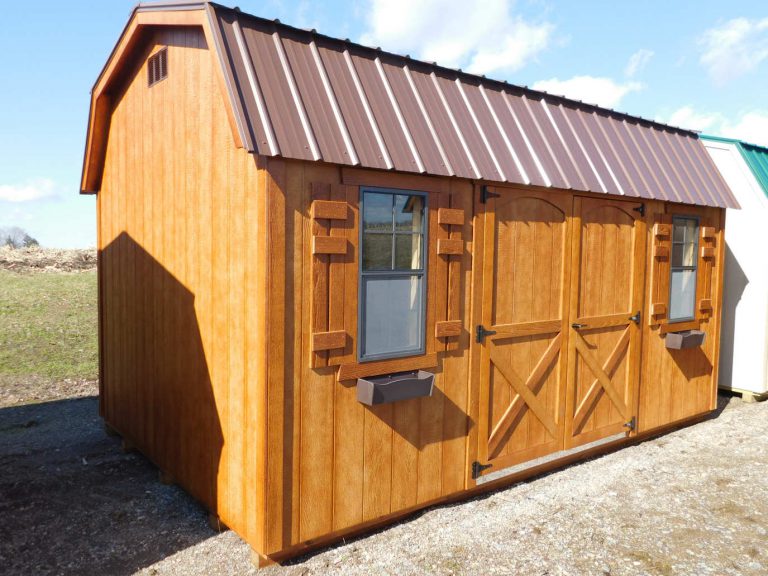 10' x 16' Gambrel Loft Barn (display#13) - Stoney Ridge Storage Sheds