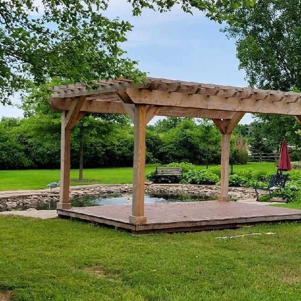 Resized_20220615_105730_1256738442747 12x18 larch wood pergola FREE DELIVERY ! Within 50 miles of Waterloo NY