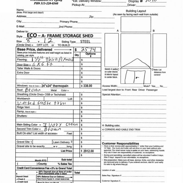8x12 Economy A-Frame Storage Shed; Display #2010