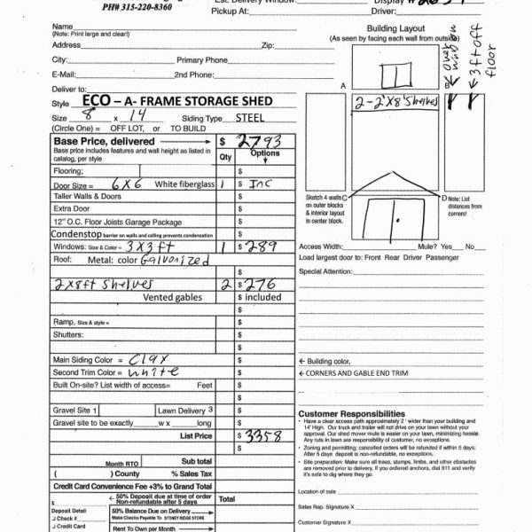 8x14 Economy A-Frame Storage Shed; Display #2034